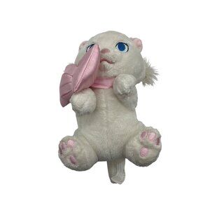 Disney Babies Aristocats Marie Plush White Pink Scarf 10" Stuffed Animal Toy